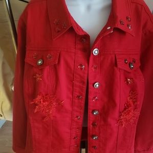 Embellished denim jacket